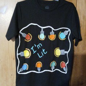 Children's Large Holiday Tee Shirt "I'm Lit" 10-12